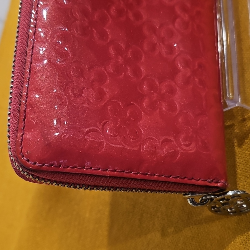 Coach Long Zip Around Wallet In Salmon Pink Patent Leather GUC - Picture 7 of 13